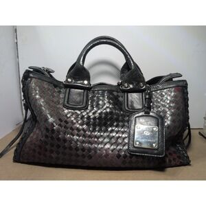 francesco biasia Luna Handbag Satchel Purse Y2K Woven Multi Color